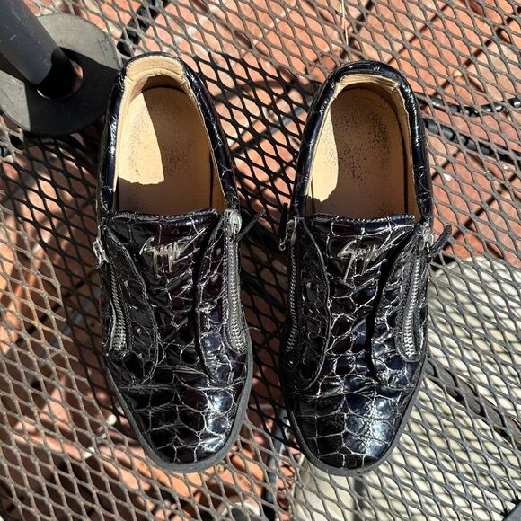 Giuseppe Zanotti - Black - Crocodile - Zippers - Size 9 - Men - Picture 2 of 4